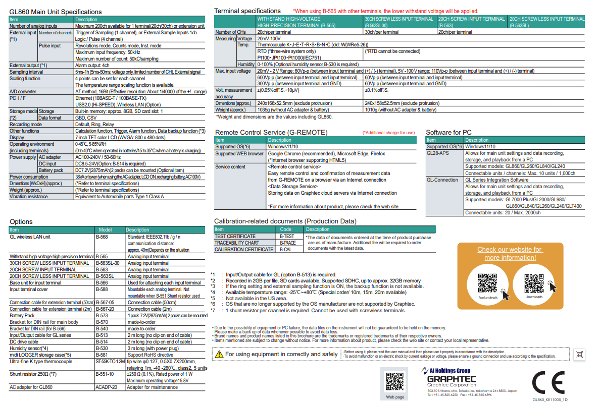 GL860英文资料2.png 日本图技GL860A 数据记录仪